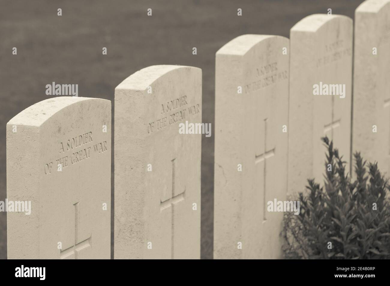 Cimitero canadese numero 2 a Vimy Ridge National Historic Site of Canada, Vimy, Pas-De-Calais, Nord-Pas-De-Calais, Francia Foto Stock