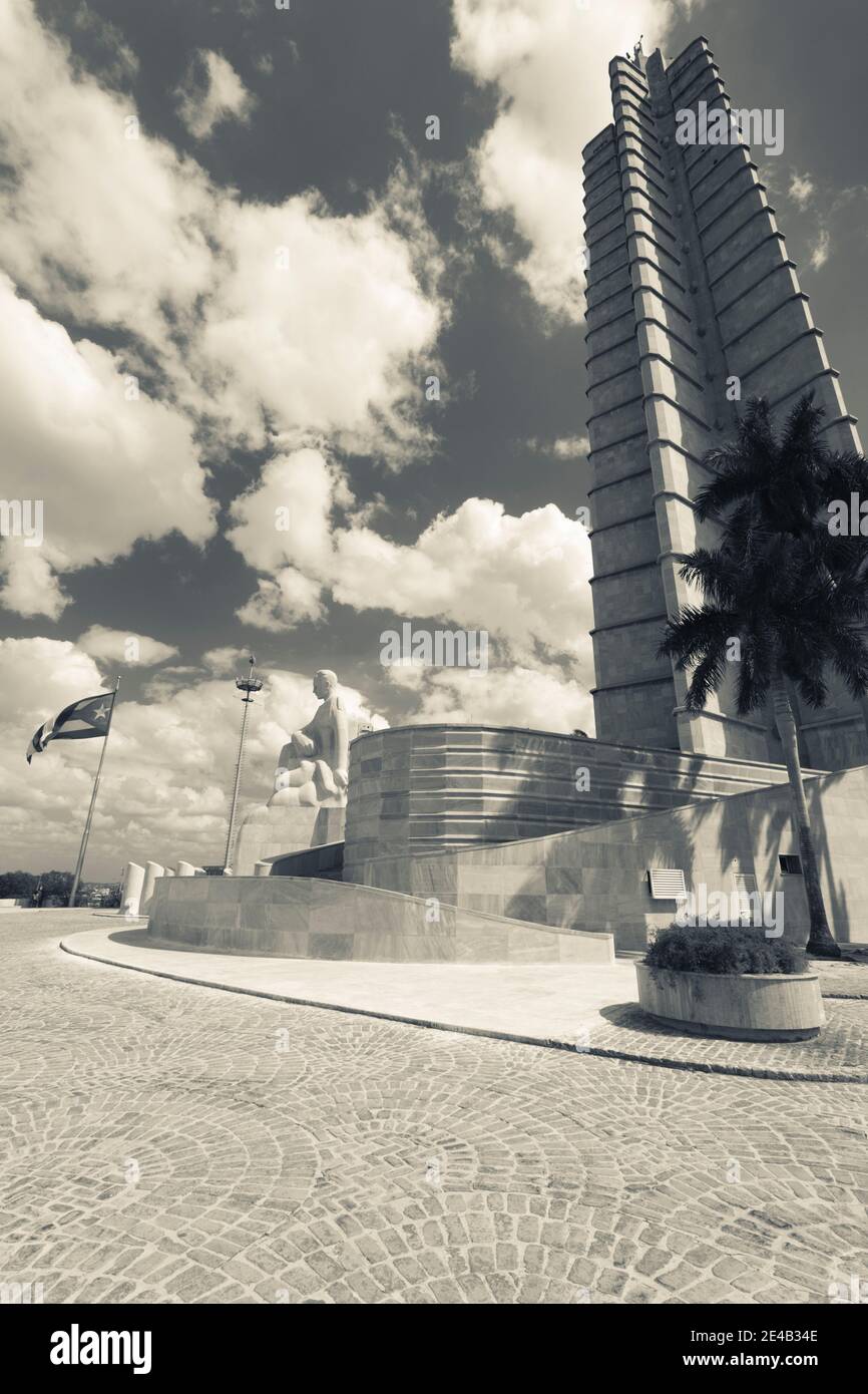 Monumento Jose Marti, Plaza de la Revolucion, Vedado, l'Avana, Cuba Foto Stock