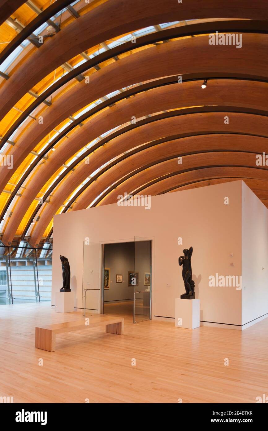 Galleria interna del Crystal Bridges Museum of American Art, Bentonville, Arkansas, USA Foto Stock