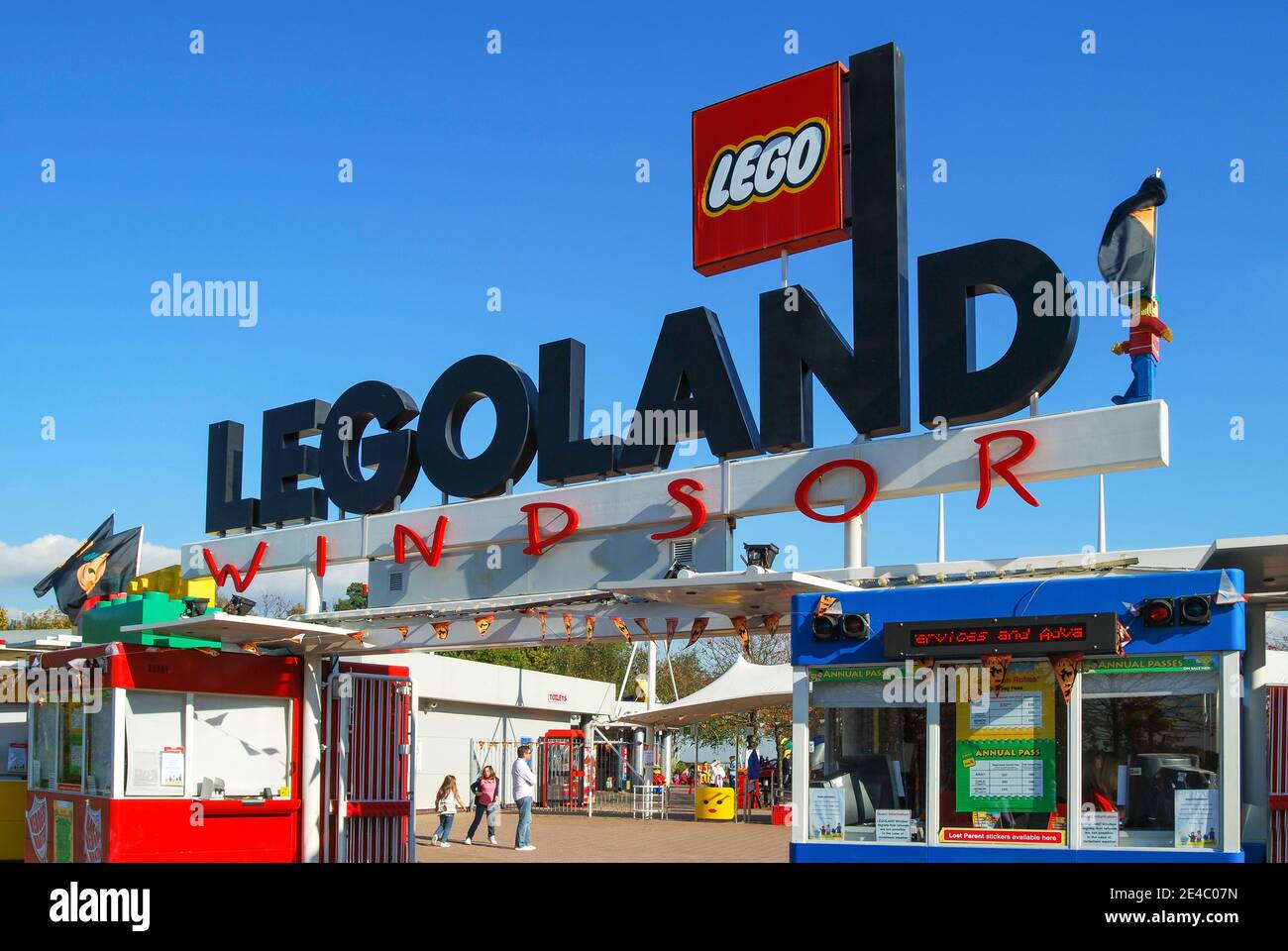 Ingresso principale, Legoland Windsor Resort, Windsor, Berkshire, Inghilterra, Regno Unito Foto Stock