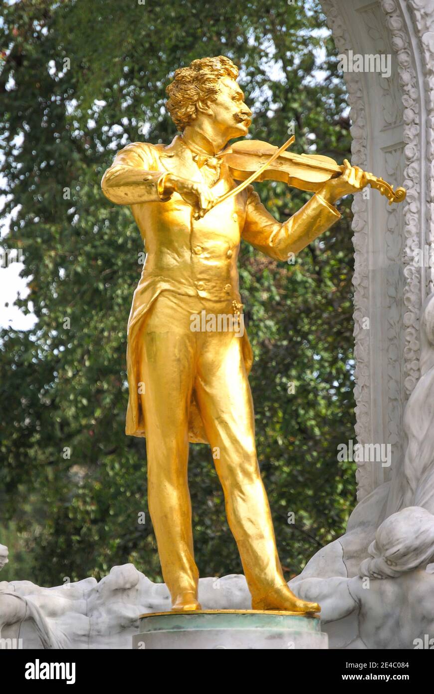 Johann Strauss statua, Stadpark, Vienna, Wein, la Repubblica d' Austria Foto Stock