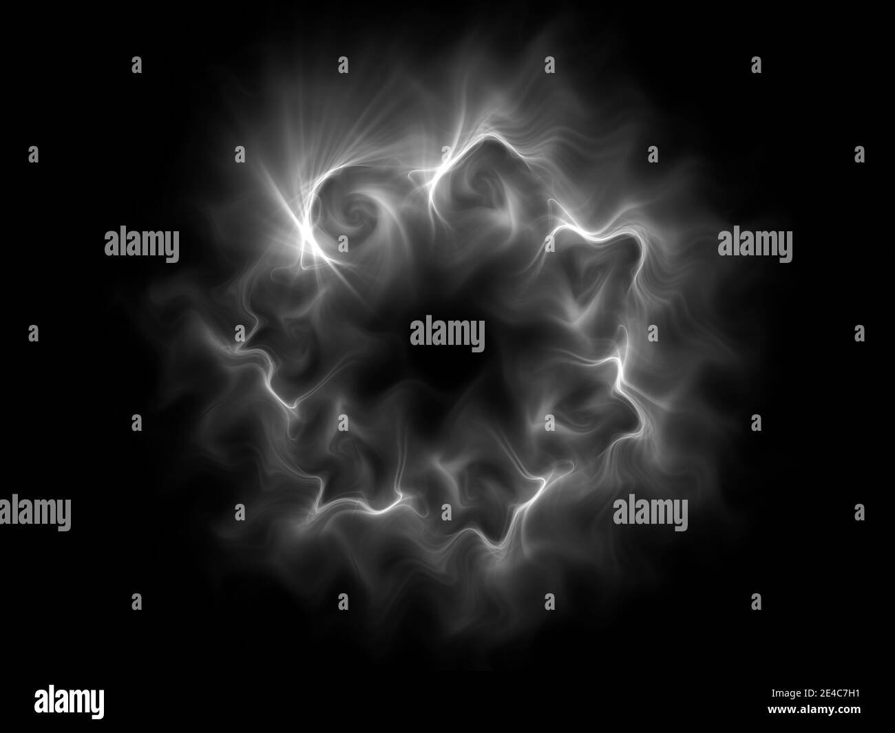 surreale futuristico digitale 3d design arte astratto sfondo illustrazione frattale per la meditazione e la decorazione carta da parati Foto Stock