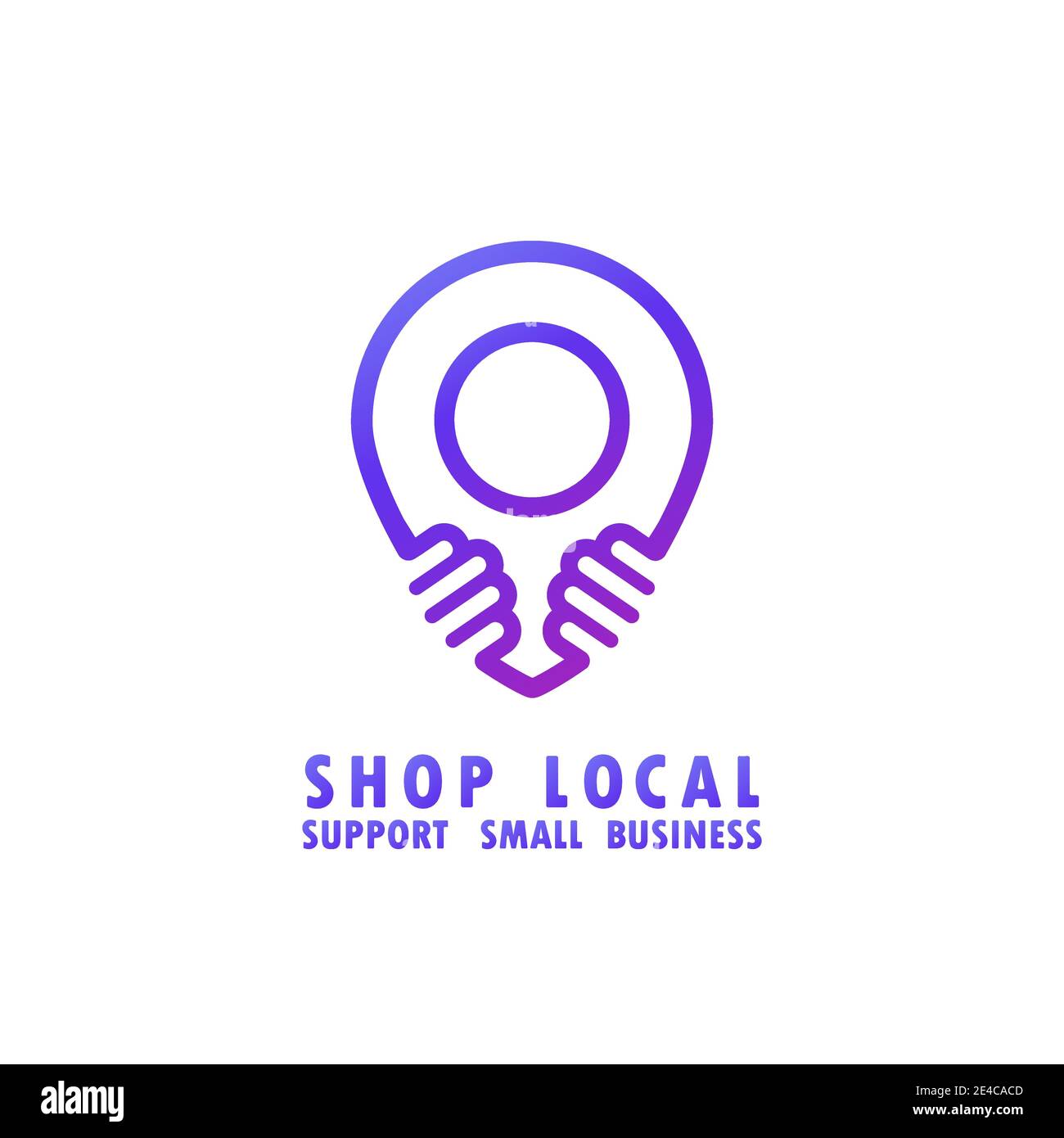 Acquista banner Web locali semplici con icona a punto. Supporto del concetto di business locale. Illustrazione Vettoriale