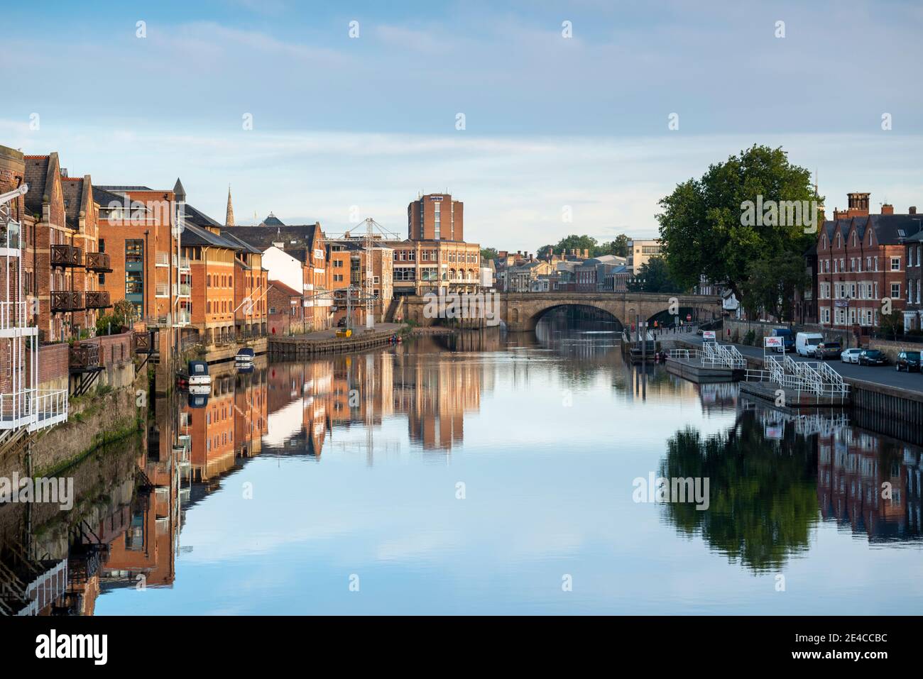 Fiume Ouse a York nel Nord Yorkshire, Inghilterra Foto Stock