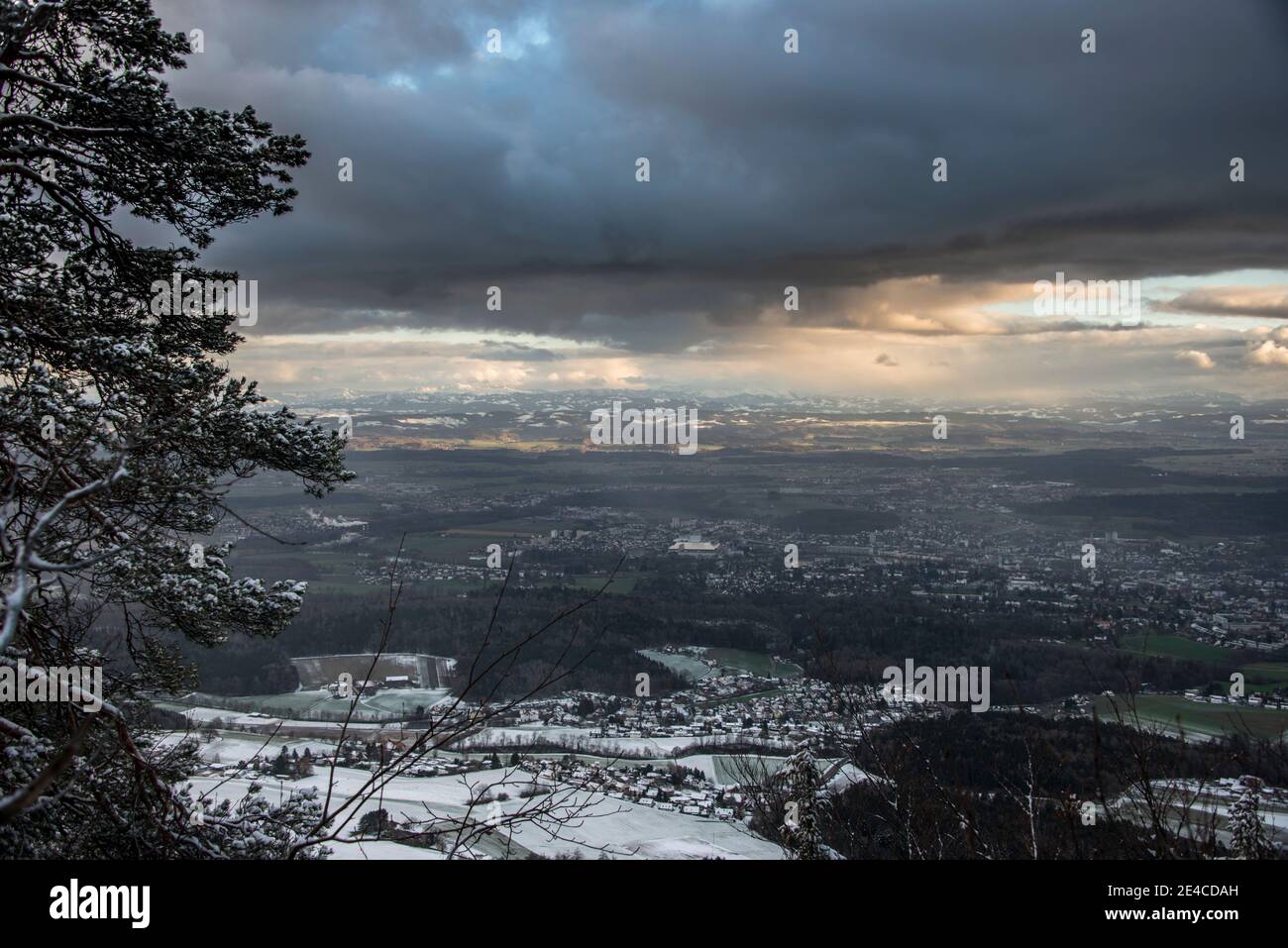 In inverno, il tempo è brutto Foto Stock