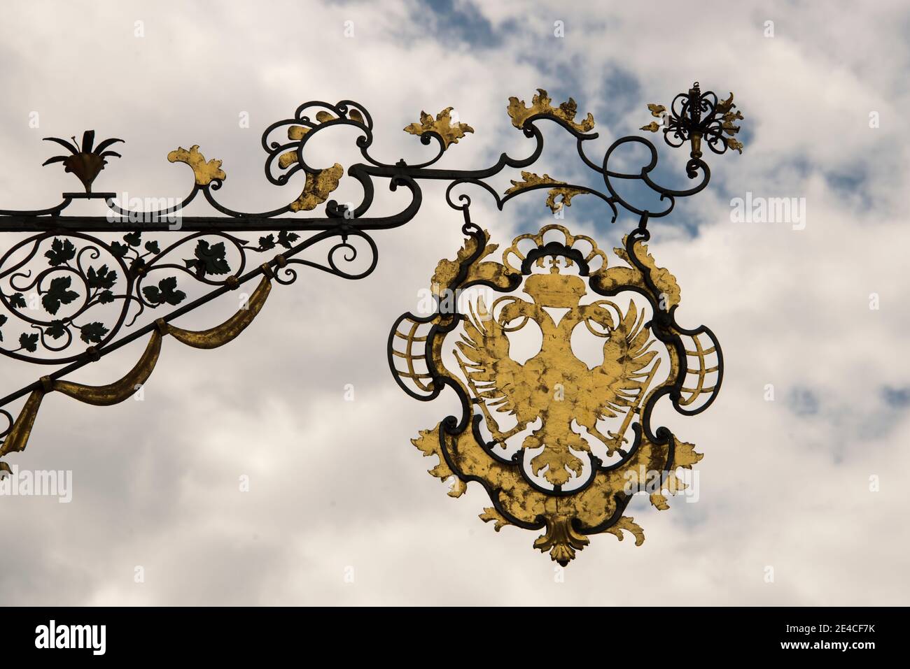 Cartello appeso al ristorante Foto Stock