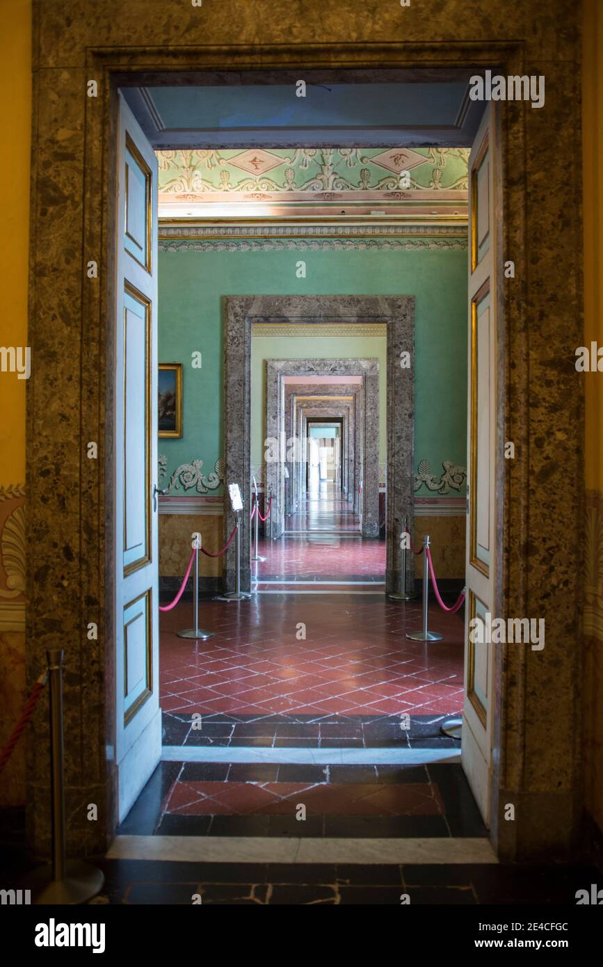 Palazzo reale di Caserta, interni Foto Stock