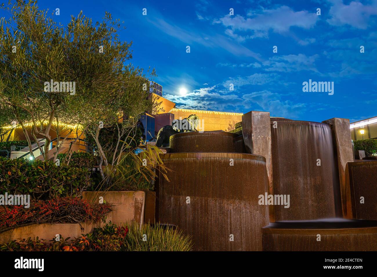 Blackhawk Plaza al Blue Hour Foto Stock