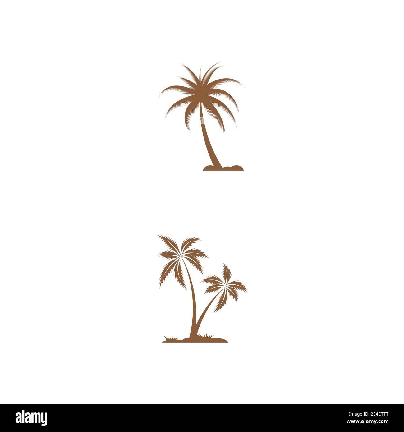 Palm tree estate modello logo illustrazione vettoriale Illustrazione Vettoriale