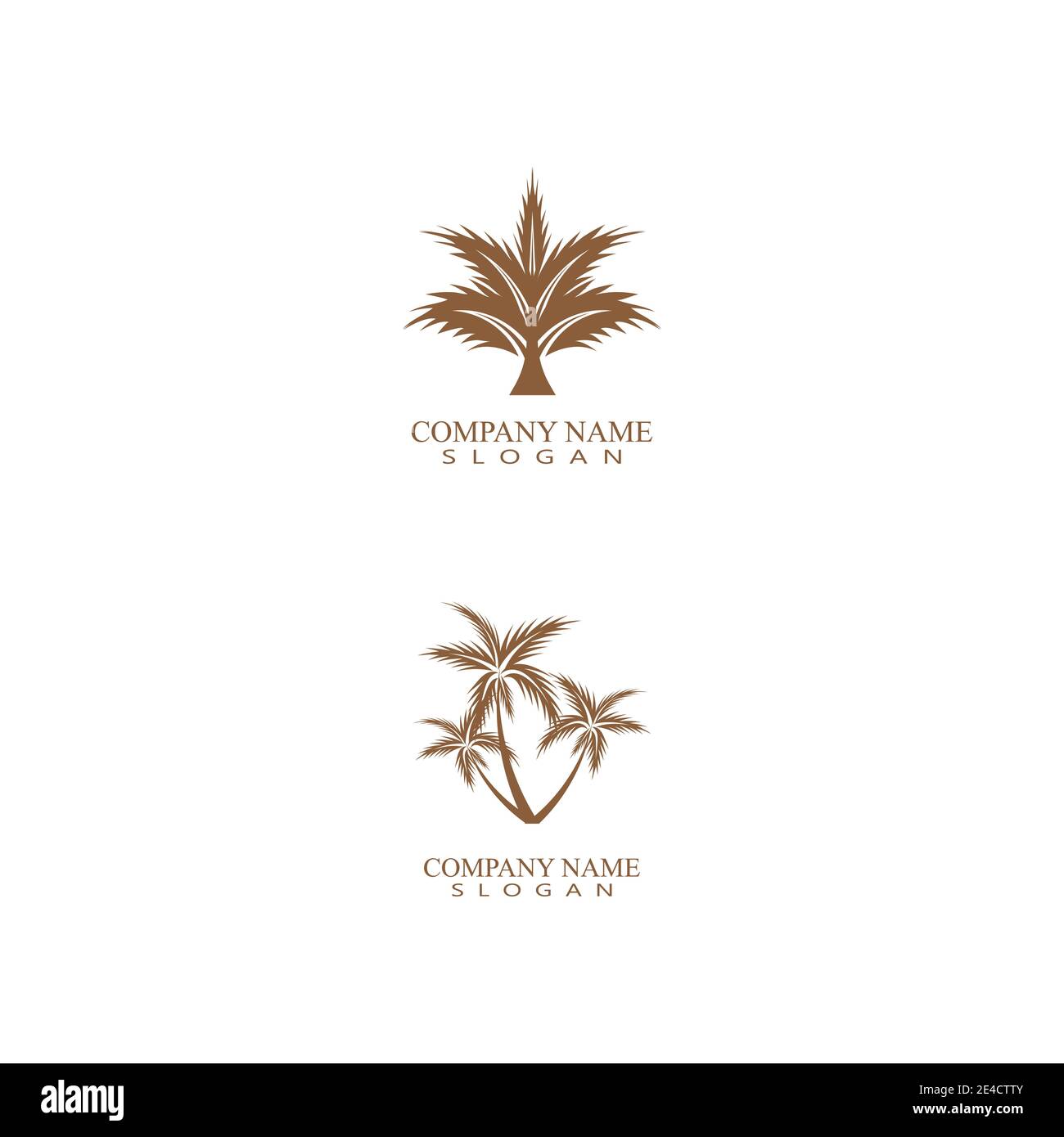 Palm tree estate modello logo illustrazione vettoriale Illustrazione Vettoriale