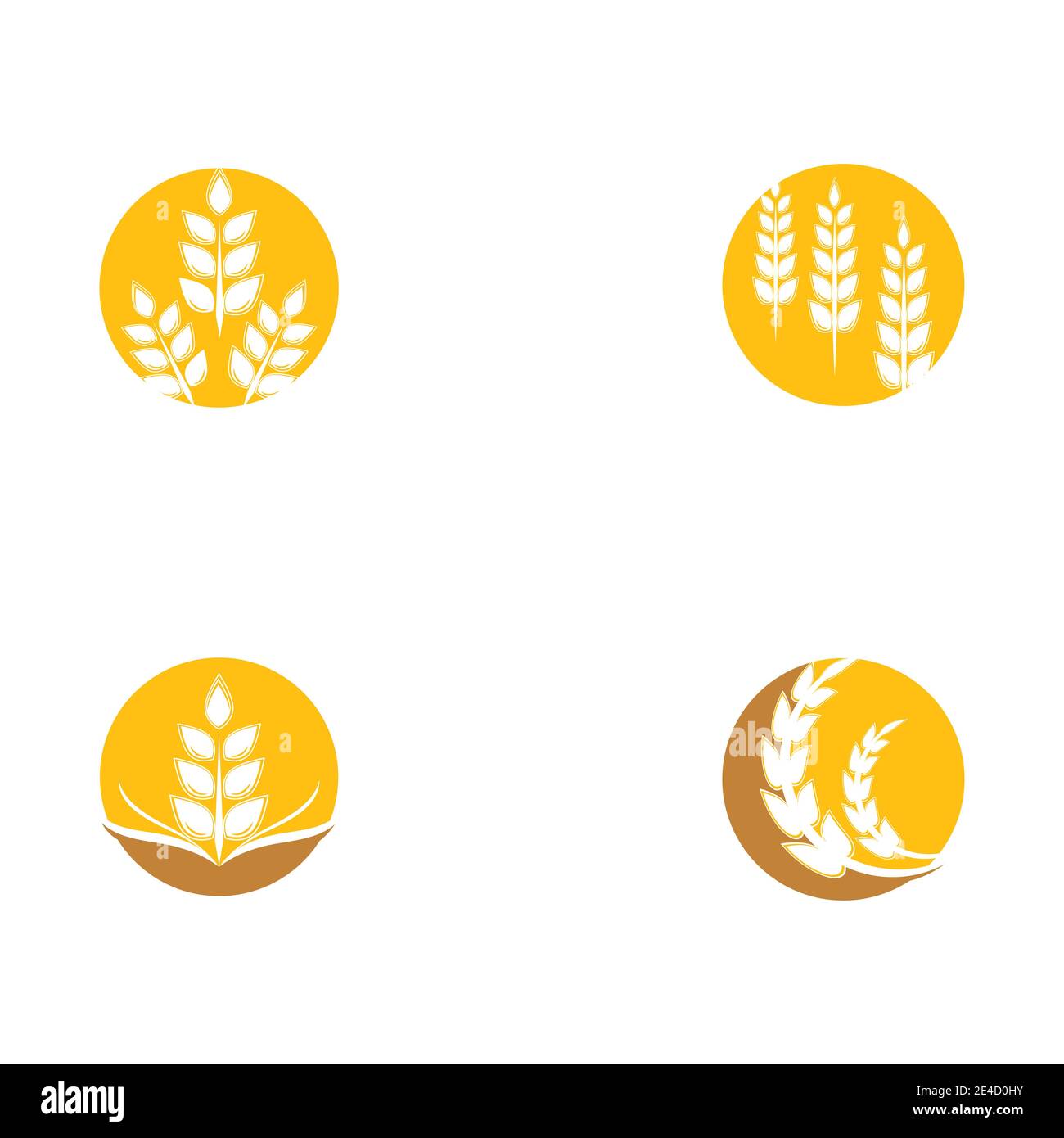 Impostare la natura del simbolo del vettore modello logo grano Illustrazione Vettoriale