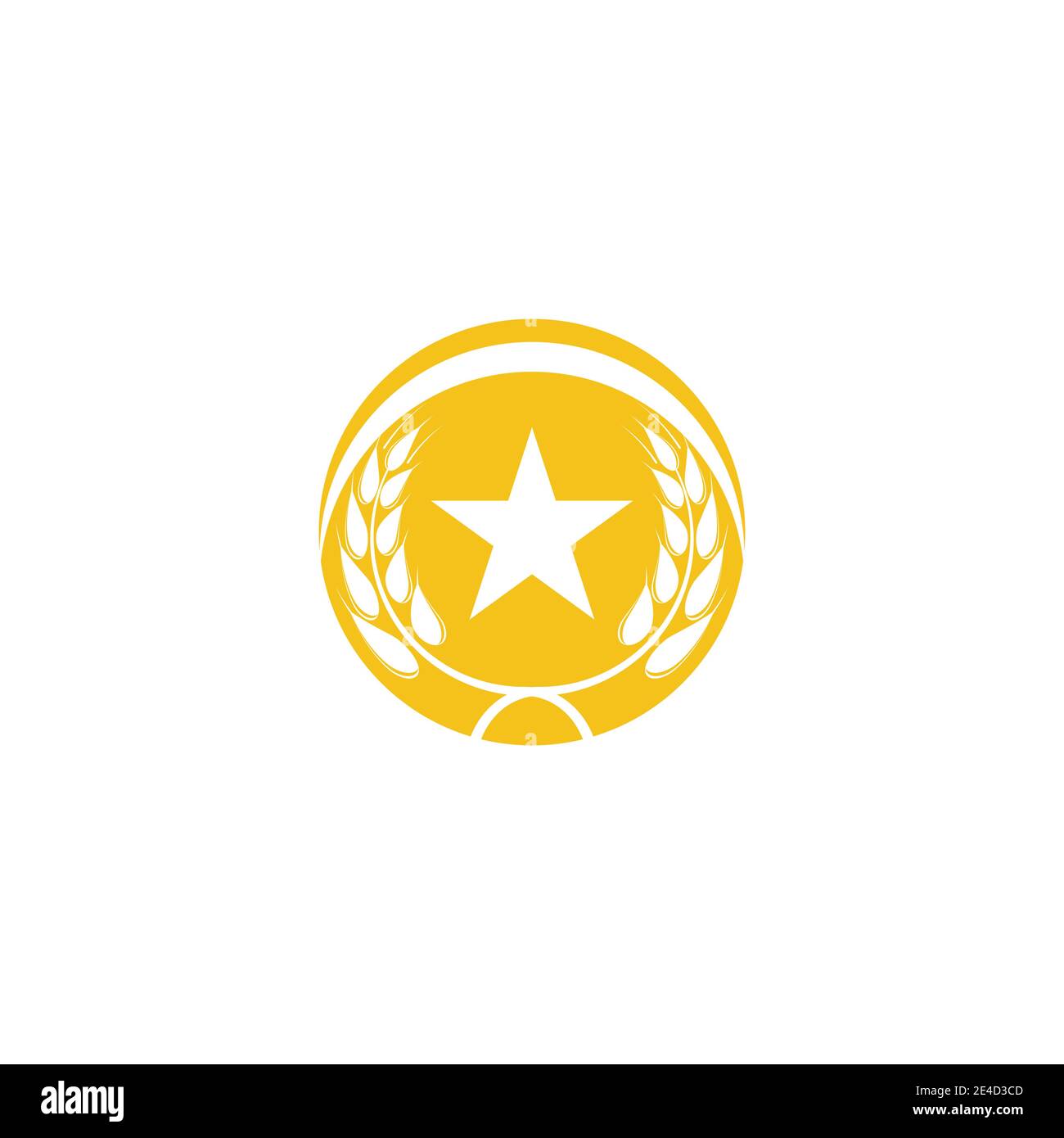 Tipo di simbolo vettoriale del modello del logo del grano Illustrazione Vettoriale