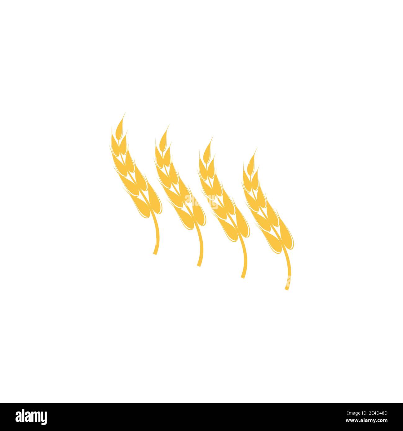 Tipo di simbolo vettoriale del modello del logo del grano Illustrazione Vettoriale