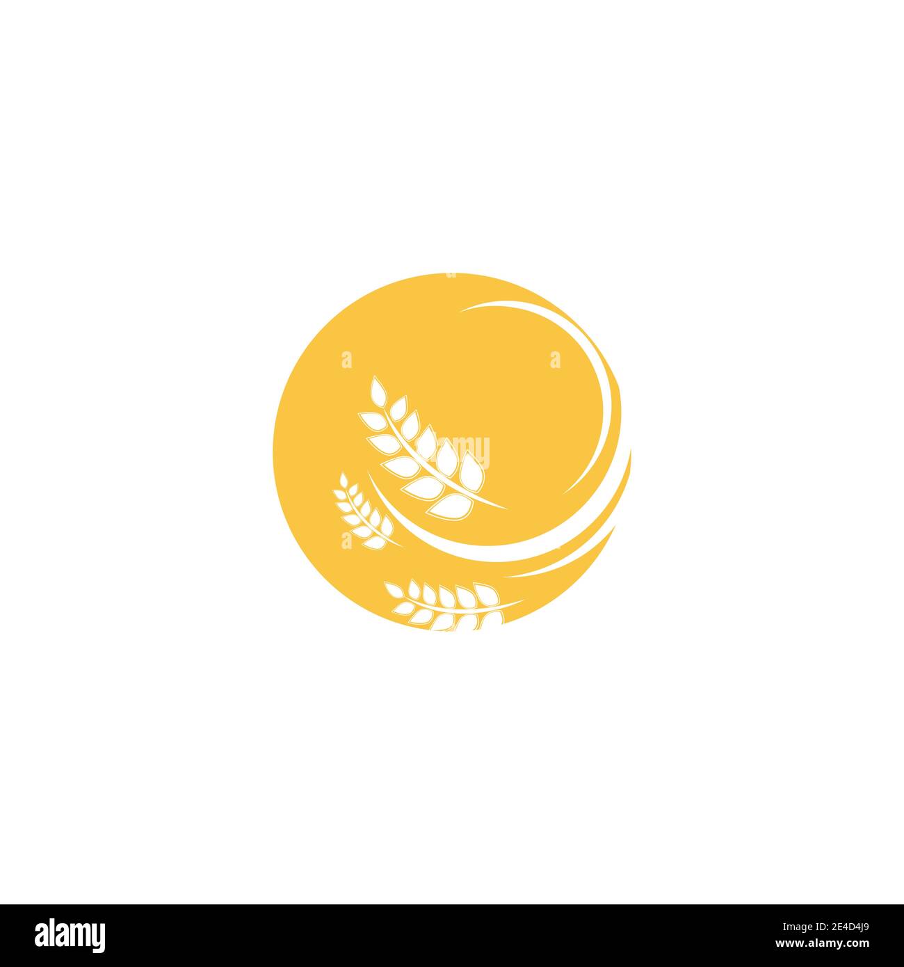 Tipo di simbolo vettoriale del modello del logo del grano Illustrazione Vettoriale