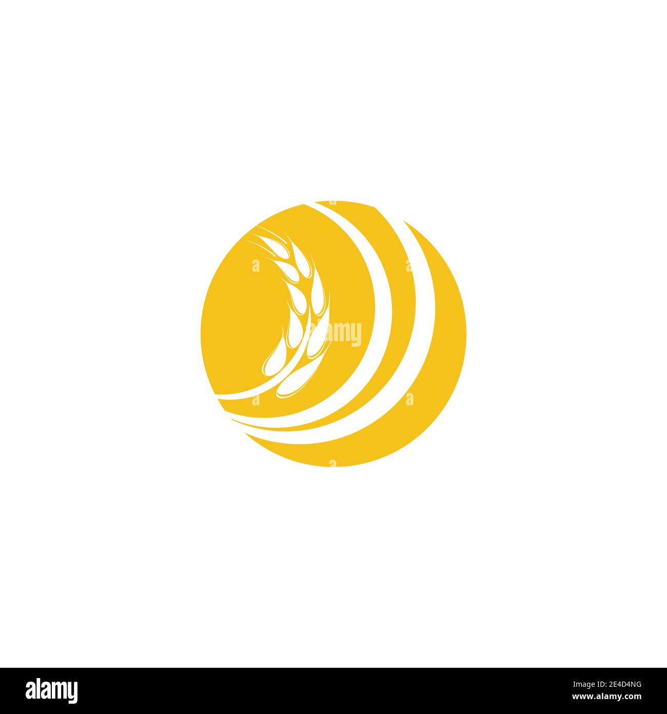 Tipo di simbolo vettoriale del modello del logo del grano Illustrazione Vettoriale