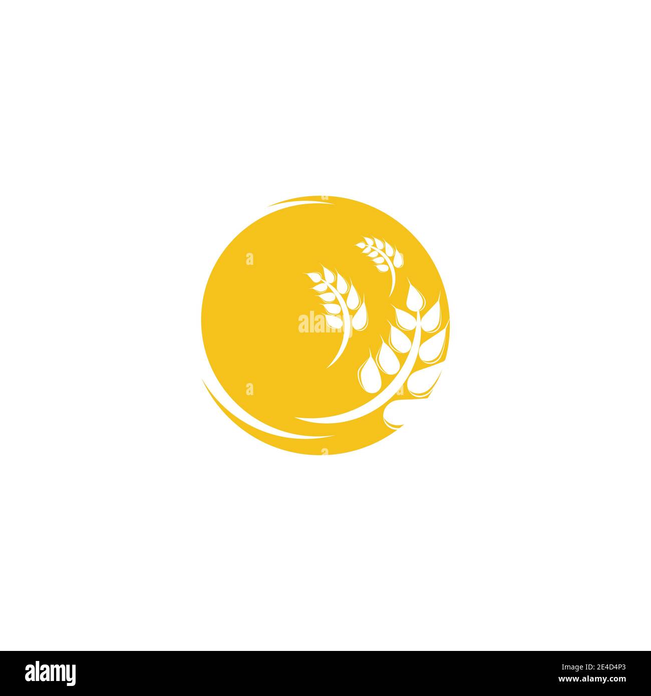 Tipo di simbolo vettoriale del modello del logo del grano Illustrazione Vettoriale