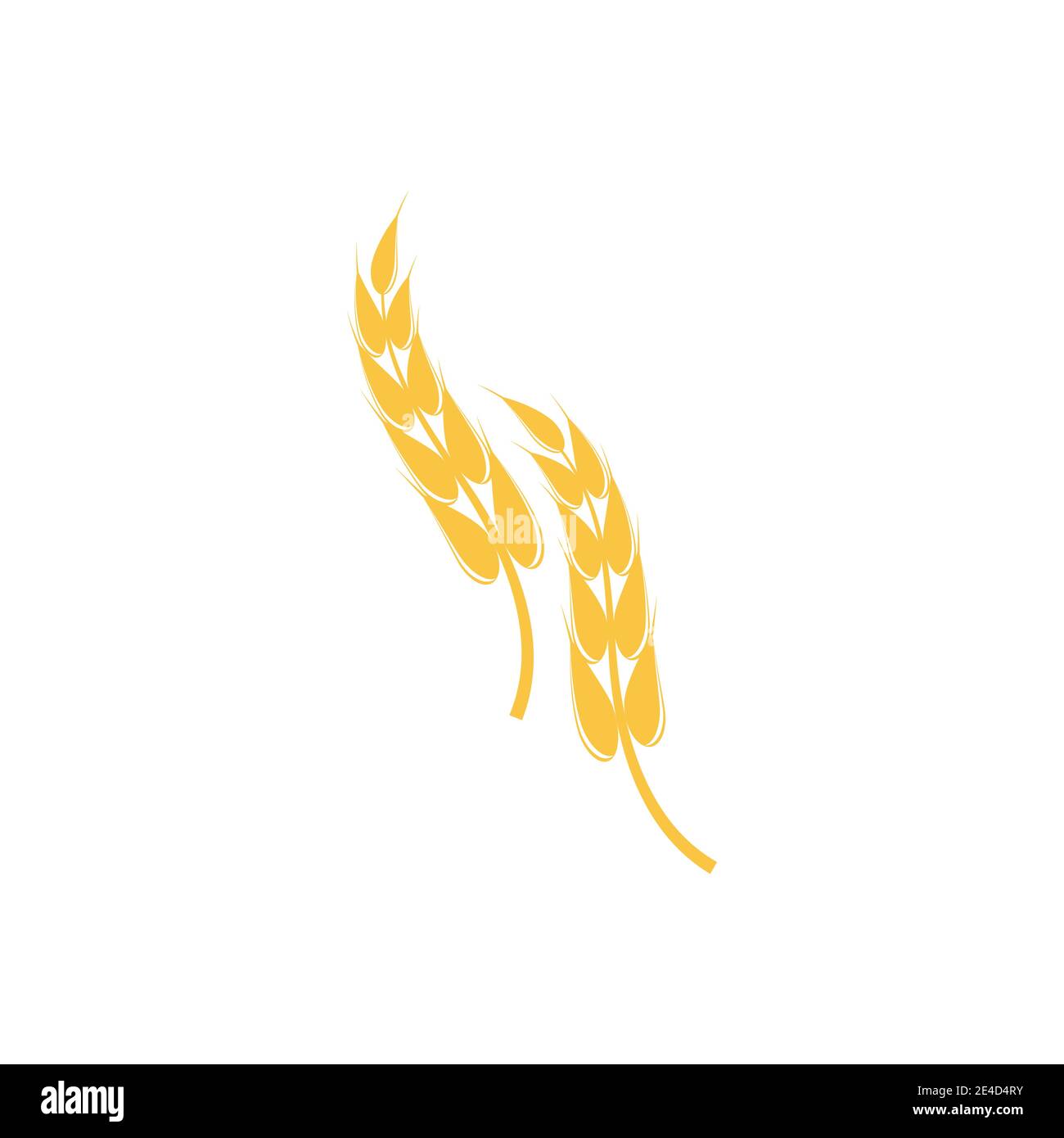 Tipo di simbolo vettoriale del modello del logo del grano Illustrazione Vettoriale