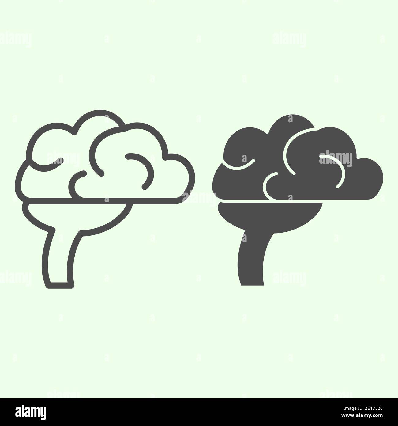 linea-cerebrale-e-icona-continua-forma-dettagliata-dell-organo-della