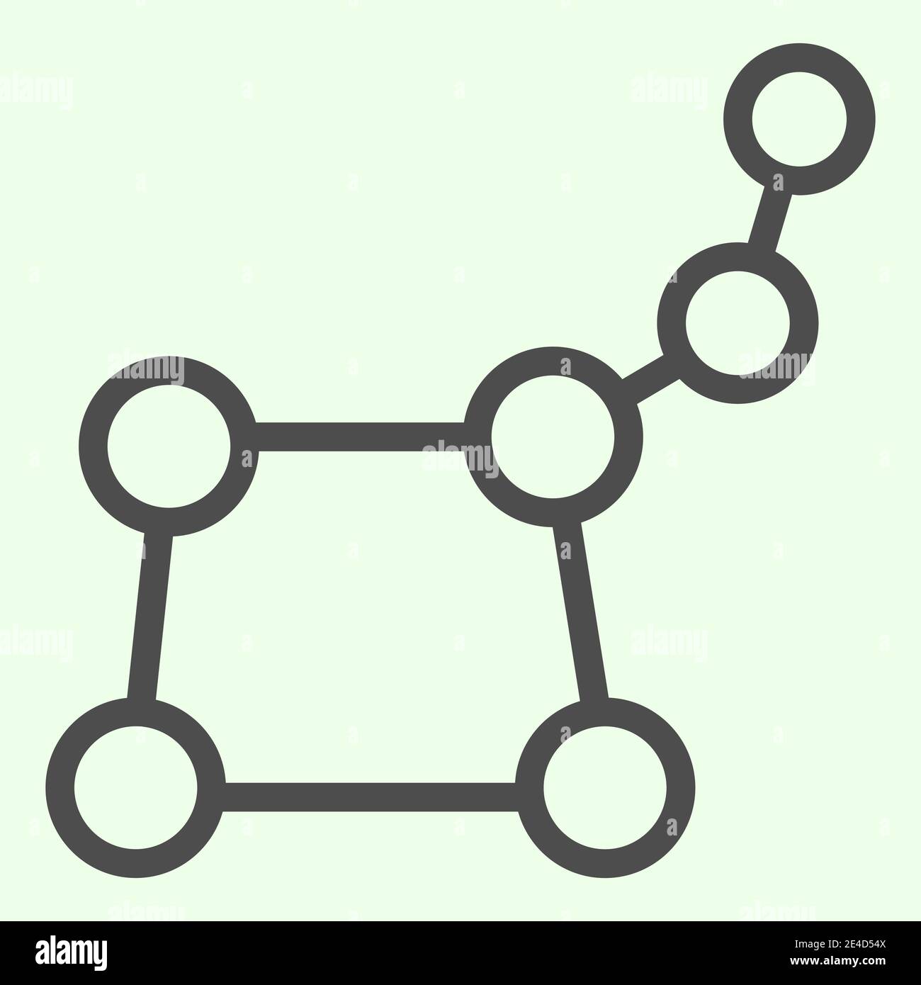 Icona della linea della costellazione a stella. La costellazione del Grande Orso delineano un pittogramma su sfondo bianco. Segnaletica spaziale e astronomica per il concetto mobile Illustrazione Vettoriale