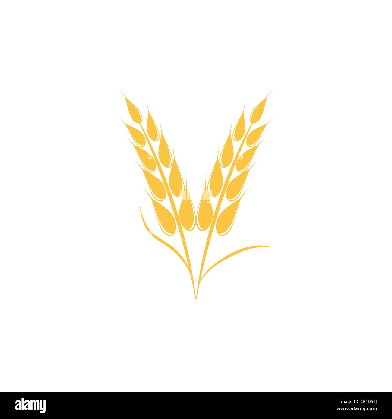 Tipo di simbolo vettoriale del modello del logo del grano Illustrazione Vettoriale