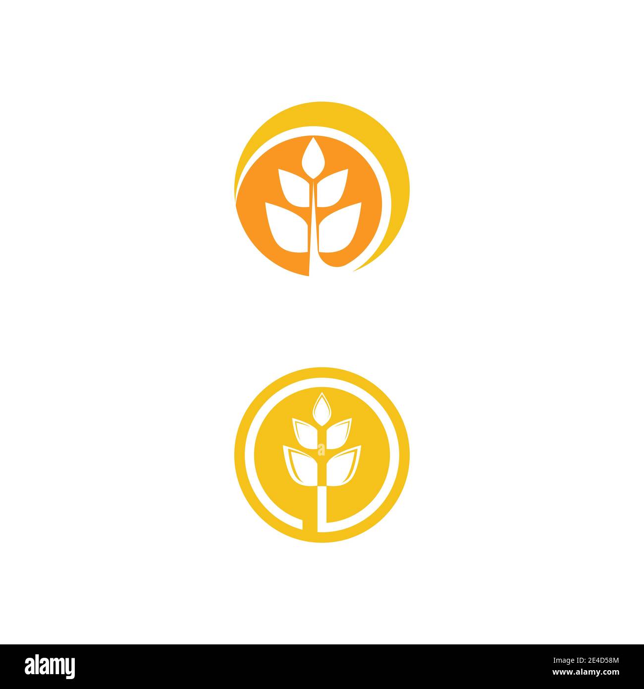 Tipo di simbolo vettoriale del modello del logo del grano Illustrazione Vettoriale