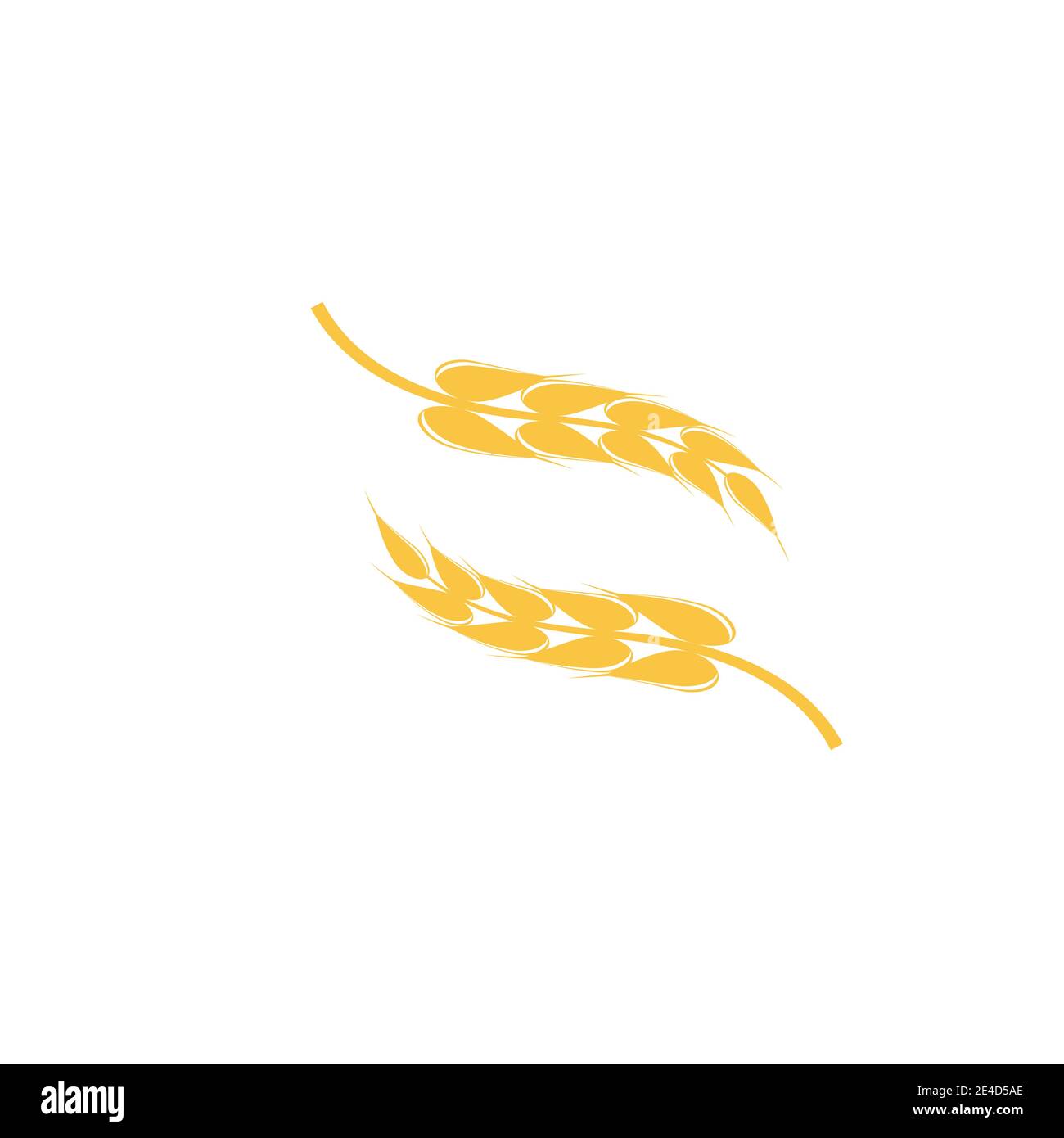 Tipo di simbolo vettoriale del modello del logo del grano Illustrazione Vettoriale