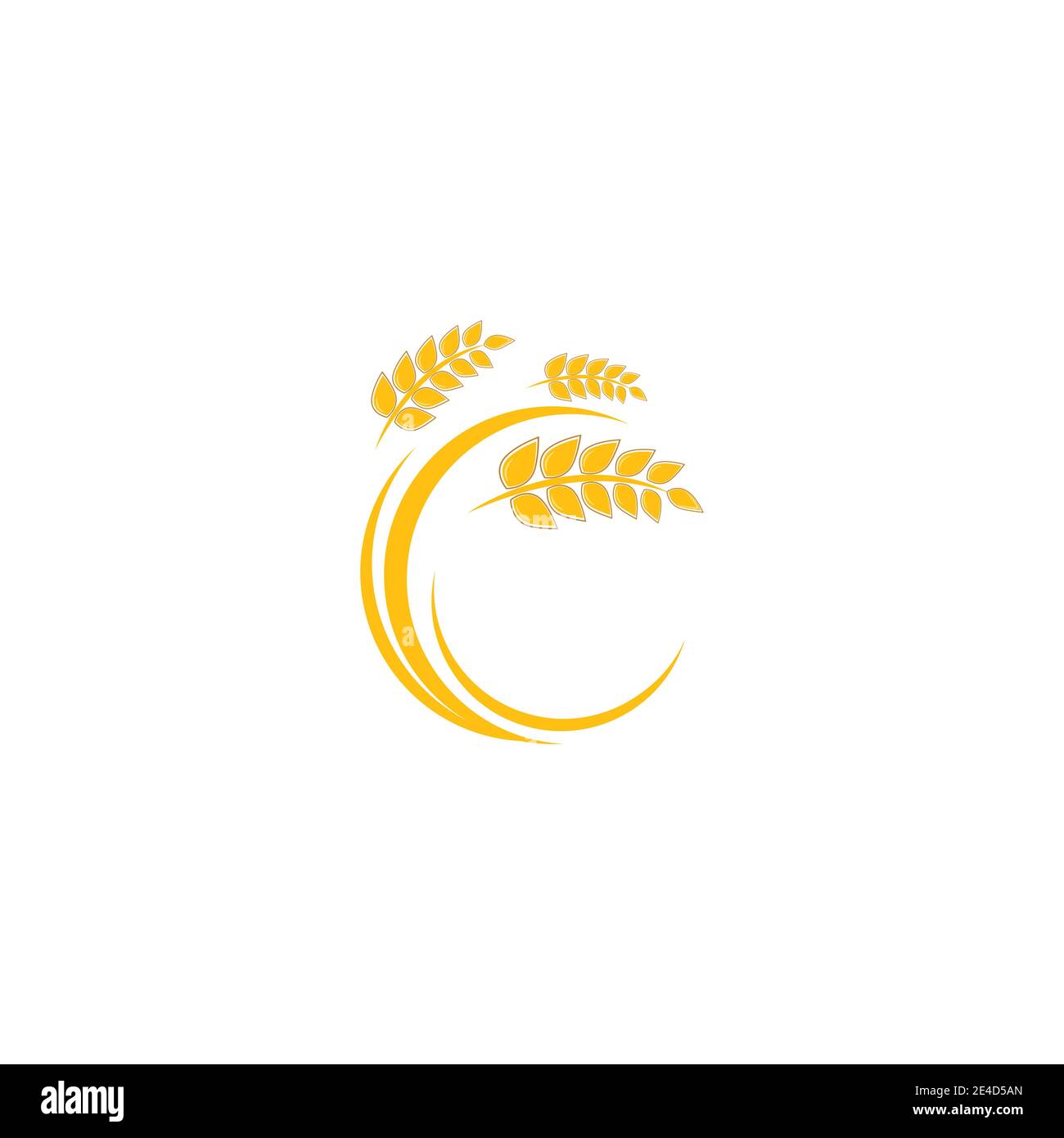 Tipo di simbolo vettoriale del modello del logo del grano Illustrazione Vettoriale