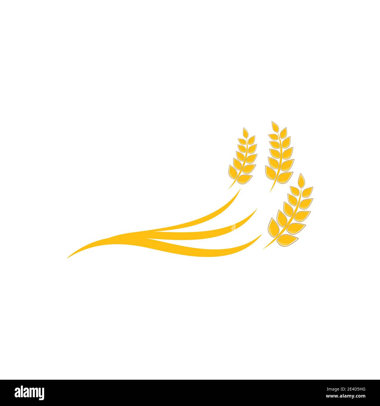 Tipo di simbolo vettoriale del modello del logo del grano Illustrazione Vettoriale