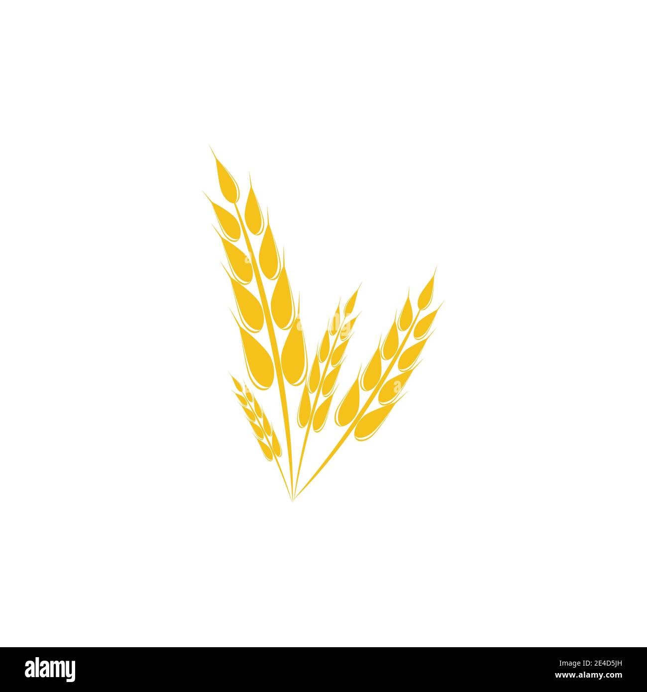 Tipo di simbolo vettoriale del modello del logo del grano Illustrazione Vettoriale