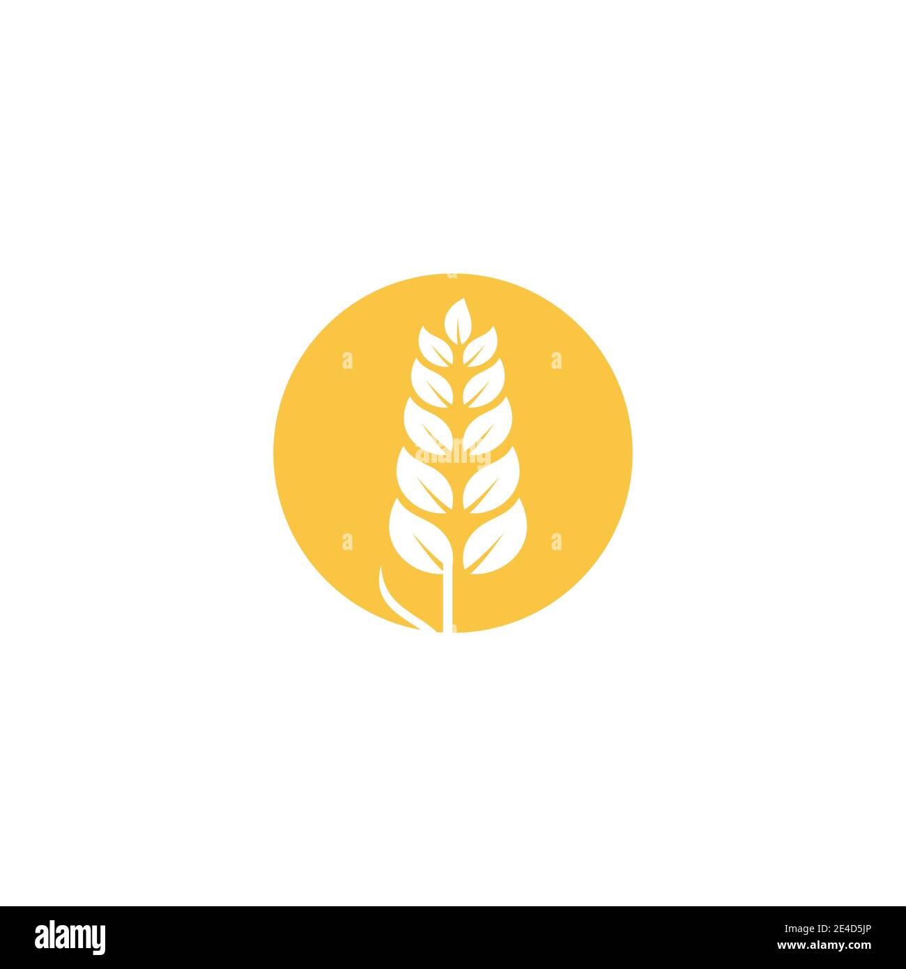 Tipo di simbolo vettoriale del modello del logo del grano Illustrazione Vettoriale