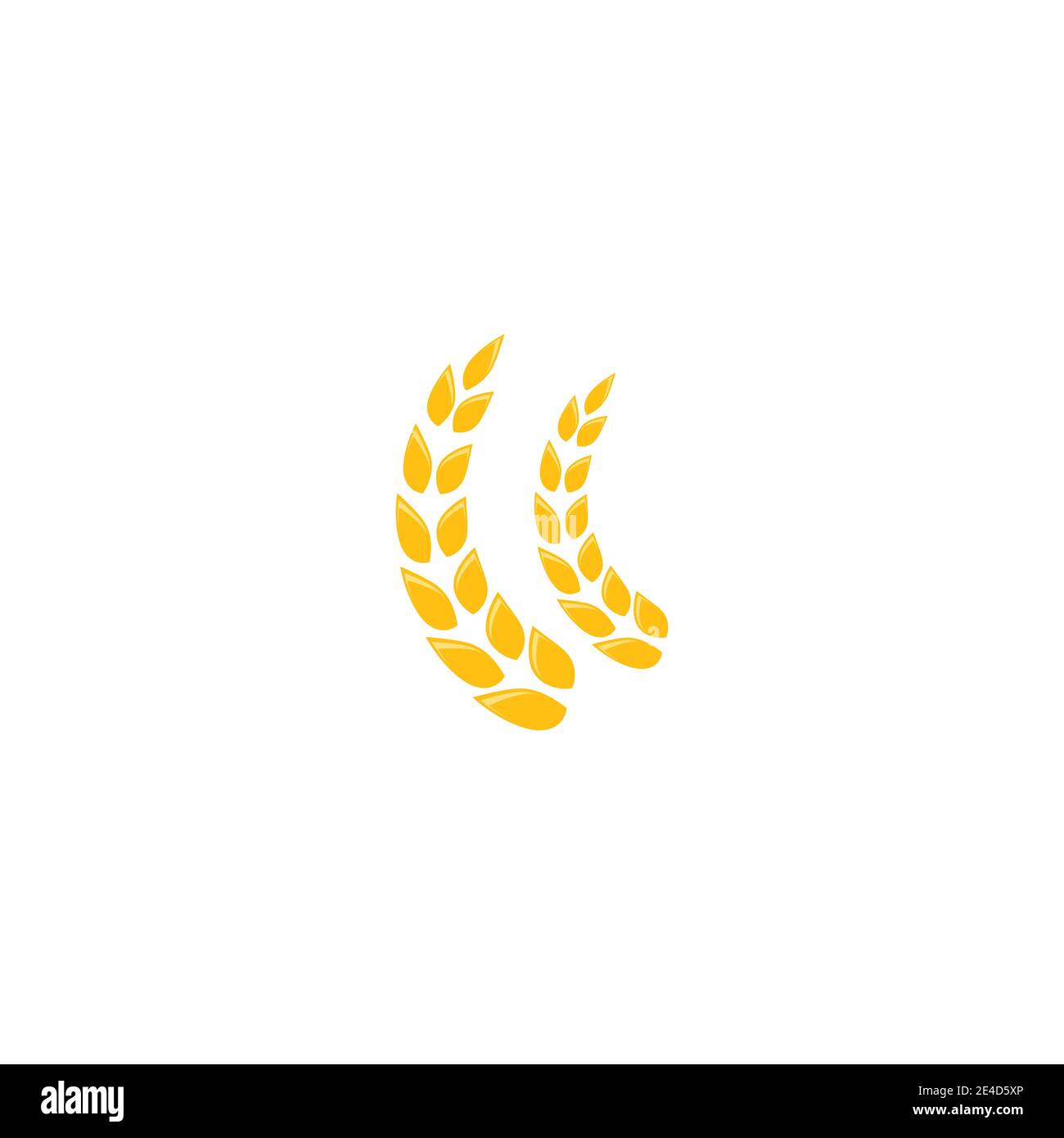 Tipo di simbolo vettoriale del modello del logo del grano Illustrazione Vettoriale