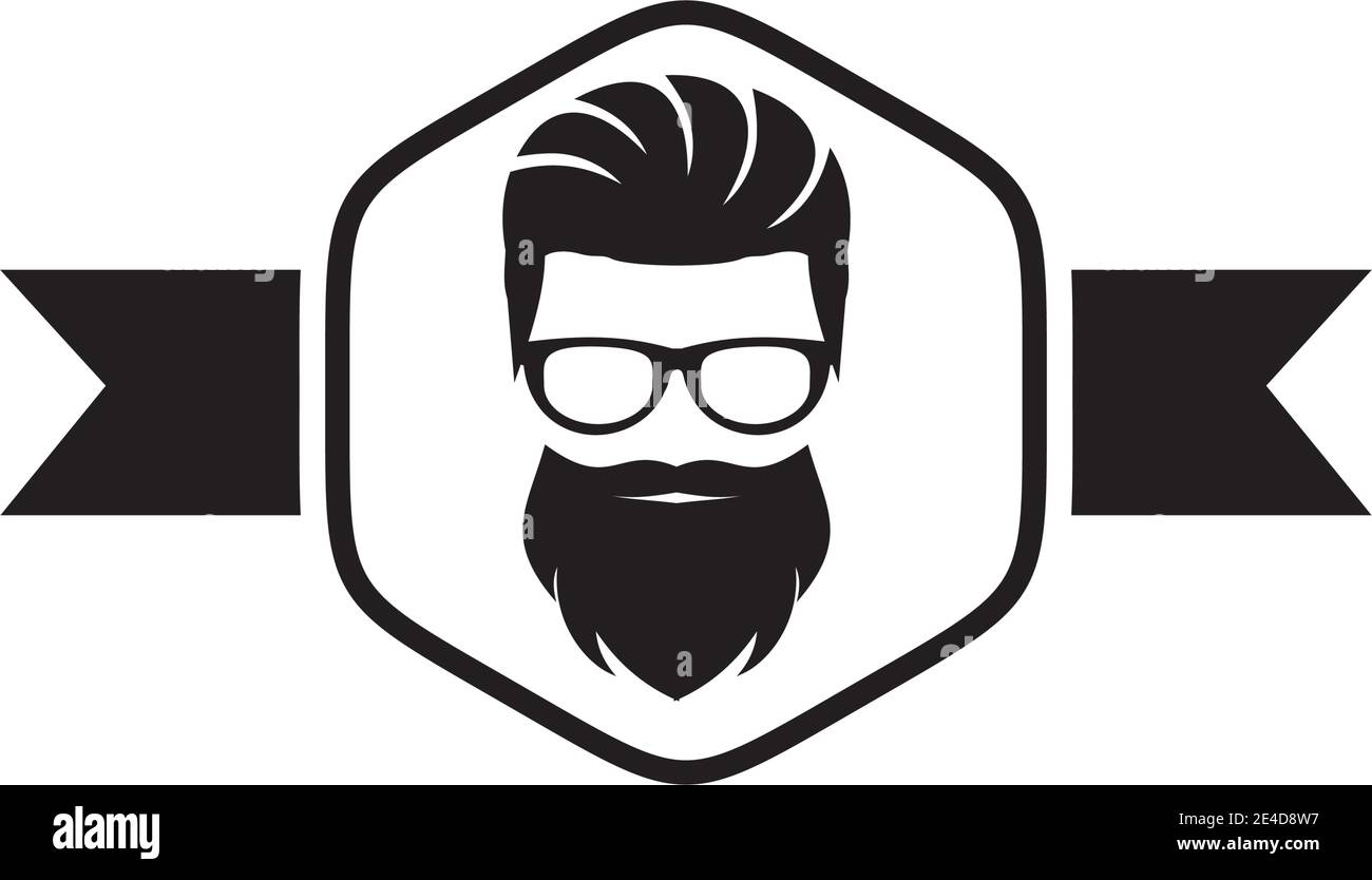 Modello vettoriale per il design del logo Barber Shop Illustrazione Vettoriale