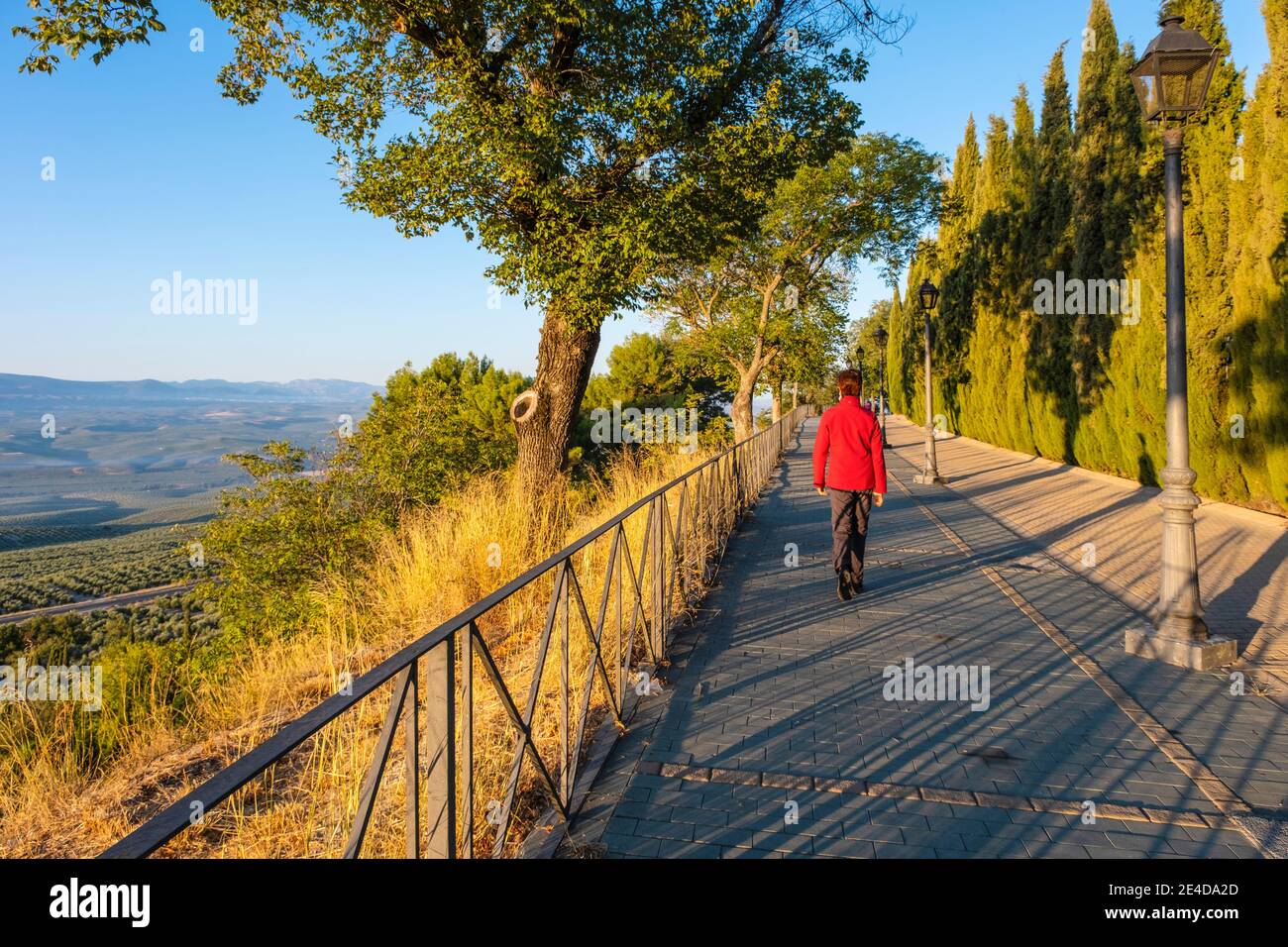 Passeggiata delle mura, Baeza, patrimonio dell'umanità dell'UNESCO. Provincia di Jaen, Andalusia, Spagna meridionale Europa Foto Stock