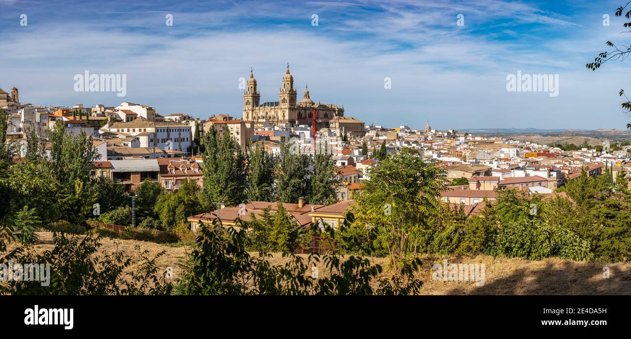 Panoramica di Jaen. Andalusia, Spagna meridionale Europa Foto Stock