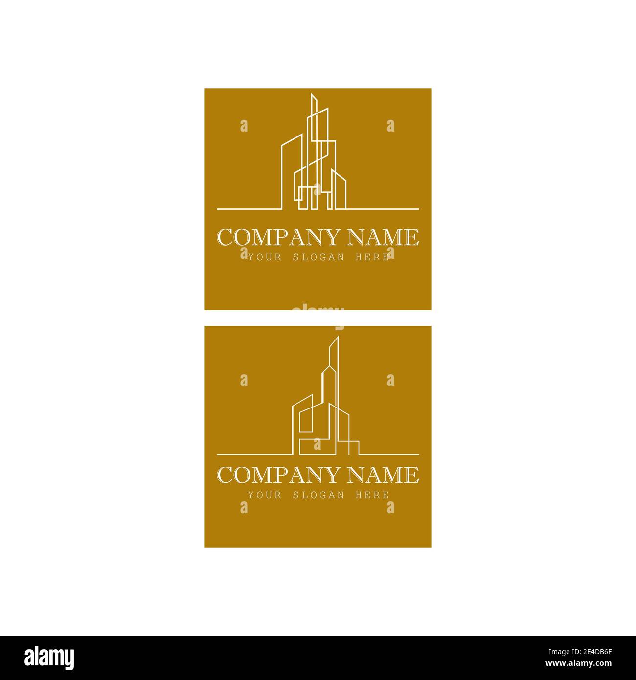 Immobiliare , proprietà e costruzione Logo design Illustrazione Vettoriale