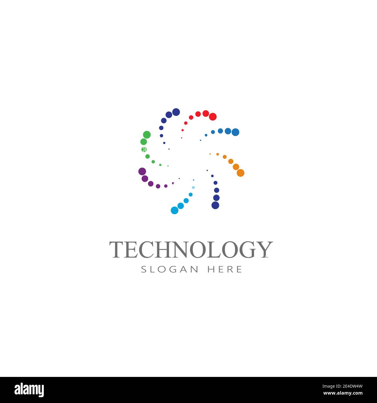 Tecnologia, computer, dati e design del logo dell'innovazione Illustrazione Vettoriale