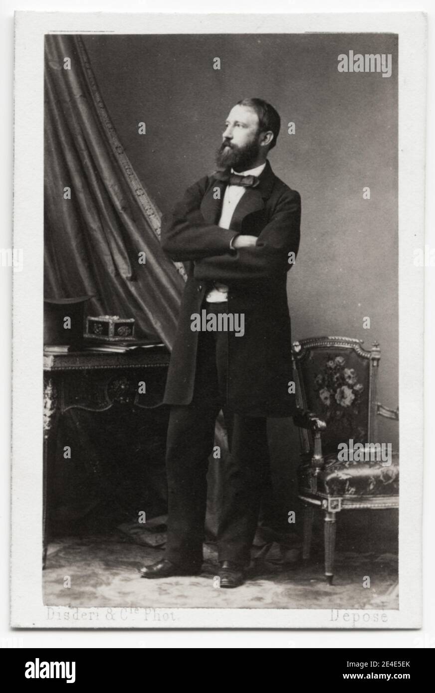 Fotografia d'epoca del XIX secolo: György Klapka, conosciuto anche in tedesco come Georg Klapka, era un generale ungherese. Fu uno dei più importanti generali ungheresi della guerra d'indipendenza ungherese del 1848–1849, politico, membro del Parlamento ungherese e vice ministro della guerra. Foto Stock