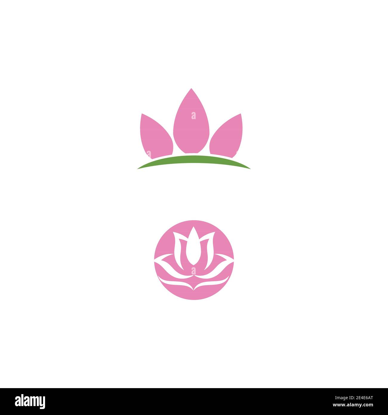 Vettore di bellezza fiori di loto design logo icona del modello Illustrazione Vettoriale