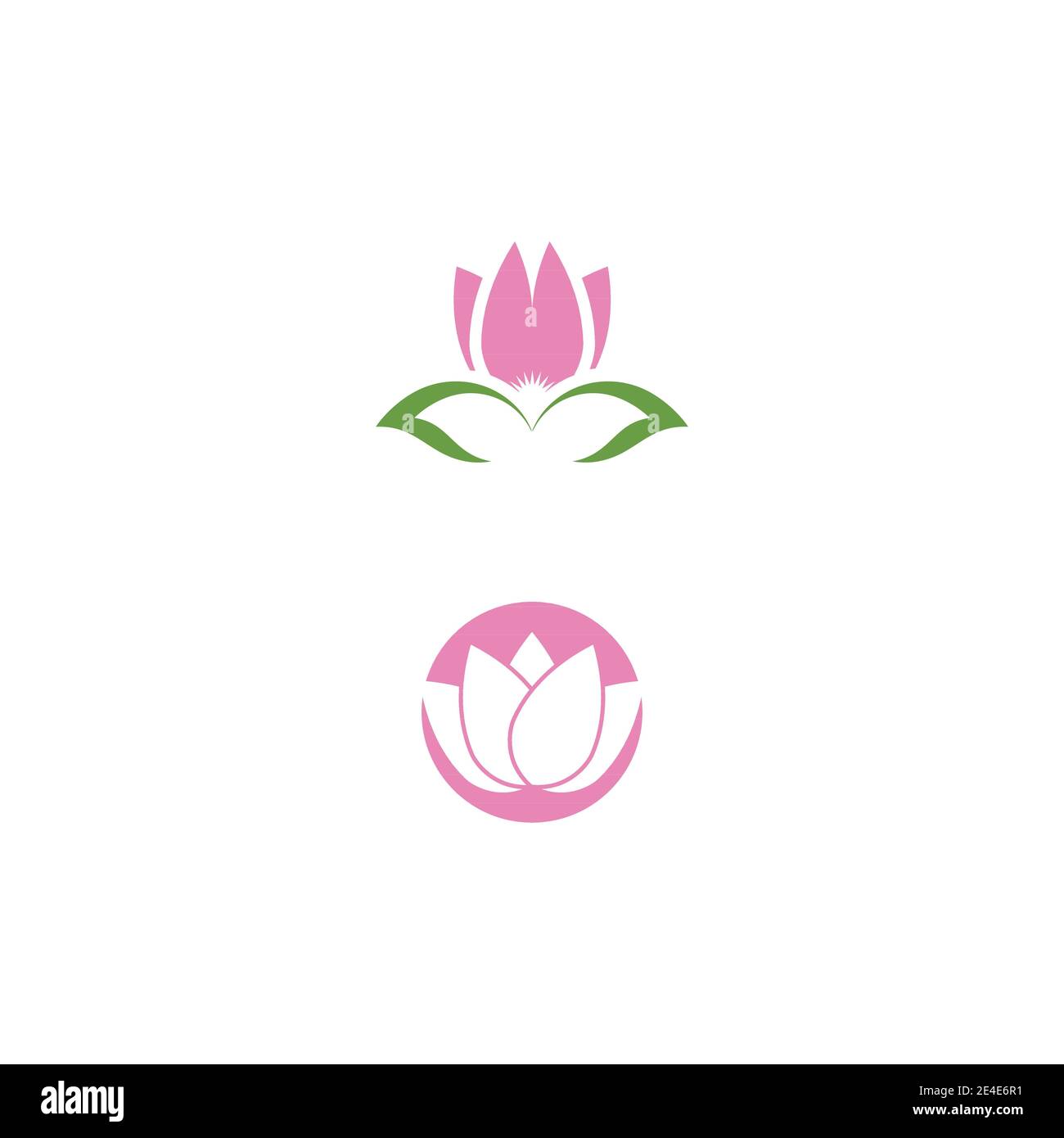 Vettore di bellezza fiori di loto design logo icona del modello Illustrazione Vettoriale