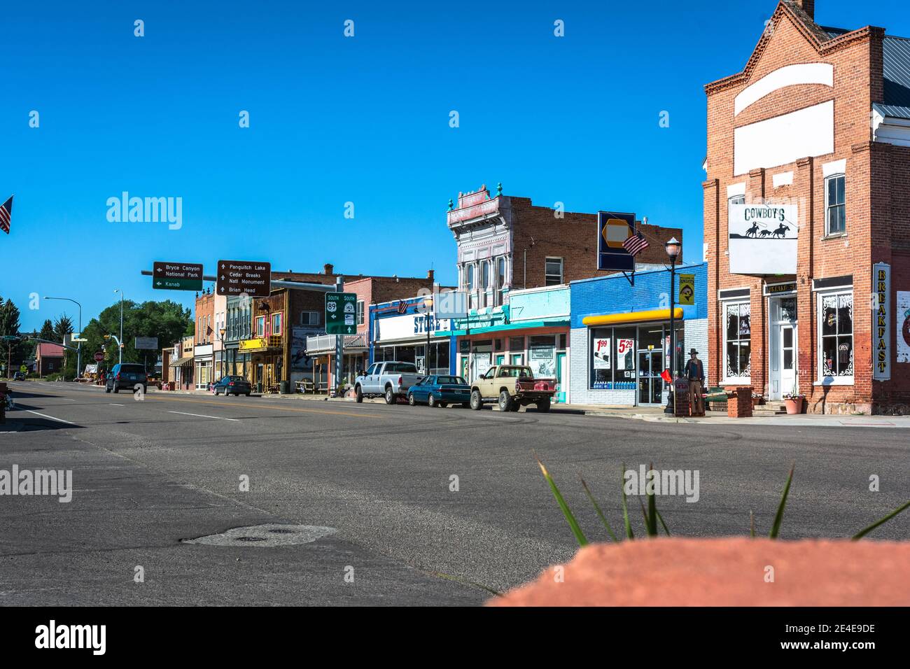 Panguitch, Utah, Stati Uniti d'America - 15 luglio 2016 : Vista del centro di Panguitch Foto Stock