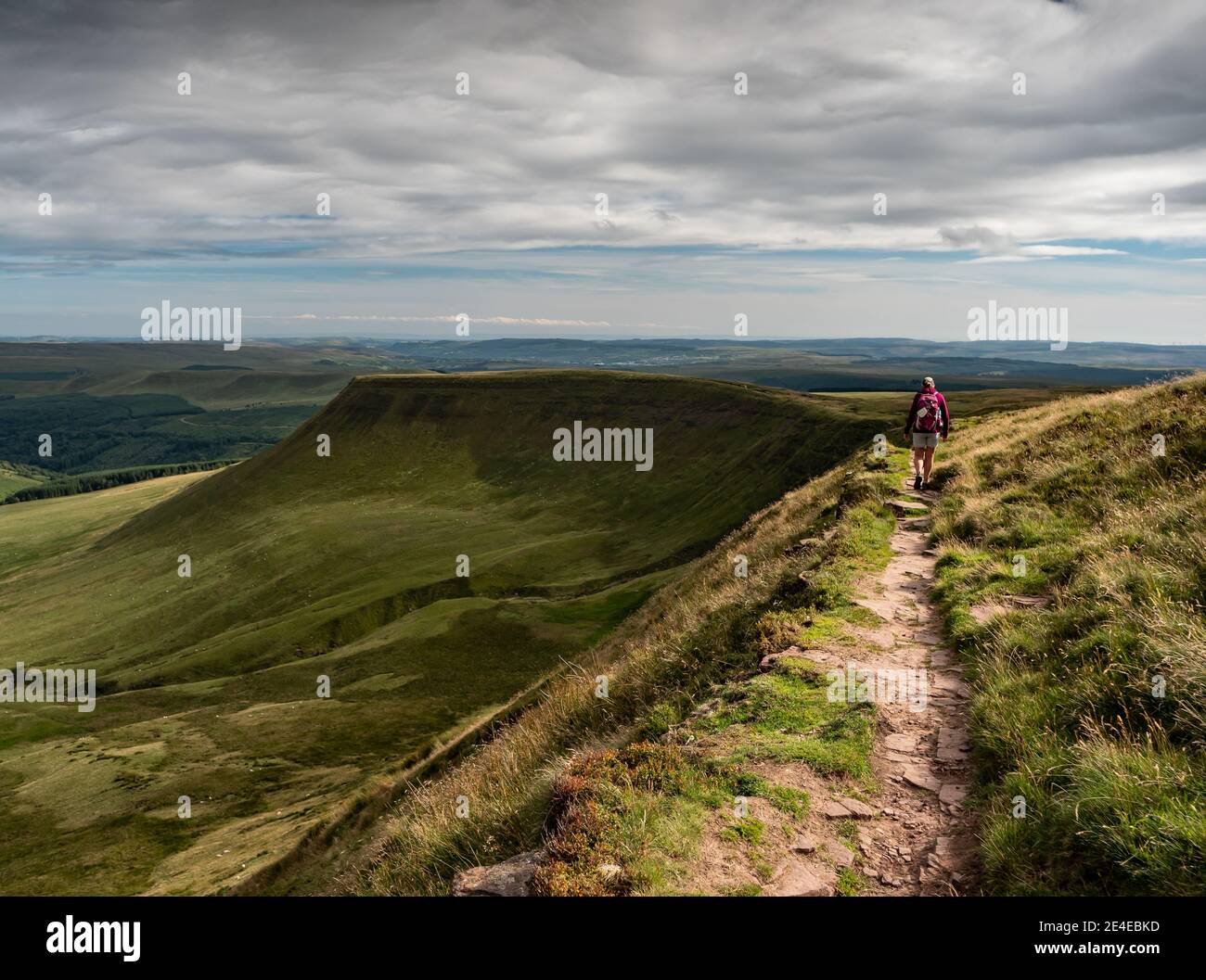 camminando nei beacon di brecon, galles Foto Stock