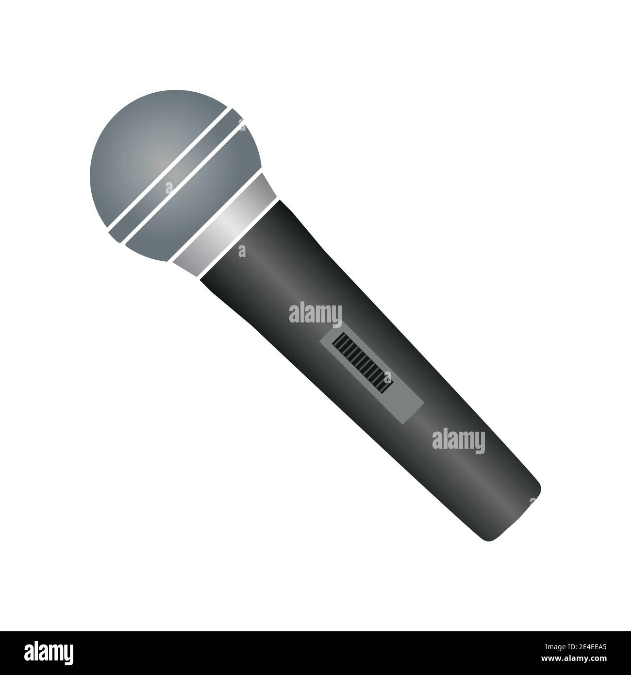 Logo del microfono, icona della musica e dell'audio Illustrazione Vettoriale