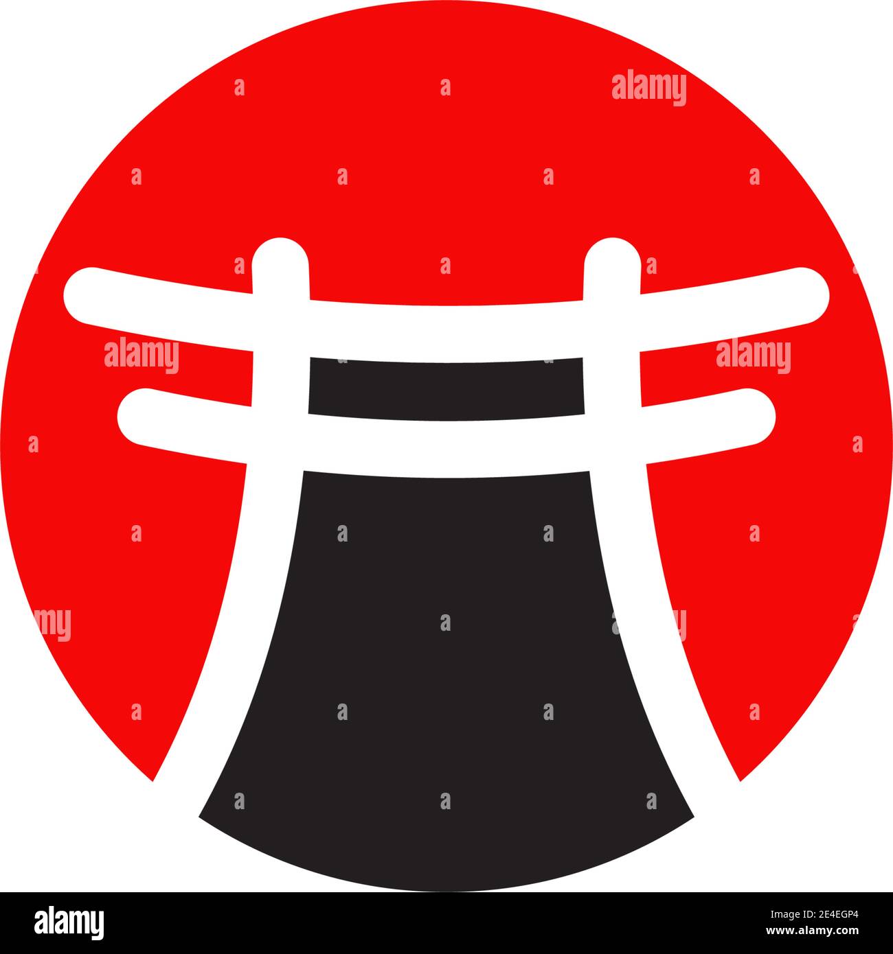 Modello vettoriale ispirazione disegno icona logo dojo Illustrazione Vettoriale