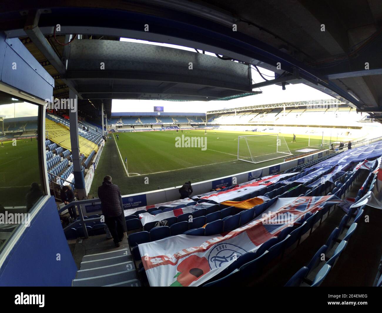 Londra, Regno Unito. 22 gennaio 2021. LONDRA, INGHILTERRA. 23 GENNAIO Kiyan Prince Foundation Stadium raffigurato durante la partita del campionato Sky Bet tra Queens Park Rangers e Derby County al Kiyan Prince Foundation Stadium, Shepherd's Bush, Londra, sabato 23 gennaio 2021. (Credit: Federico Maranesi | MI News) Credit: MI News & Sport /Alamy Live News Foto Stock