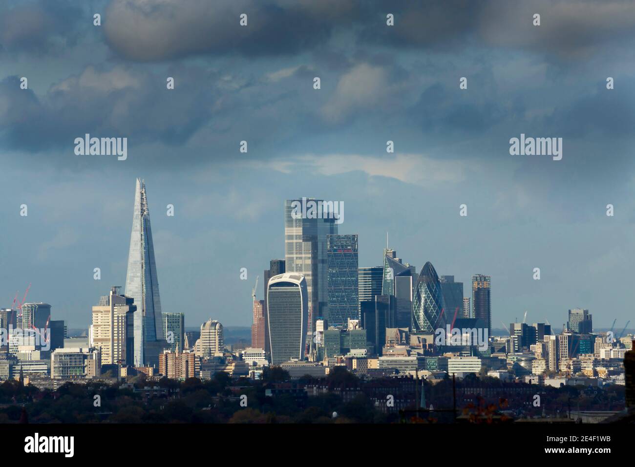 Regno Unito, Inghilterra, Londra, paesaggio urbano dal Crystal Palace Foto Stock