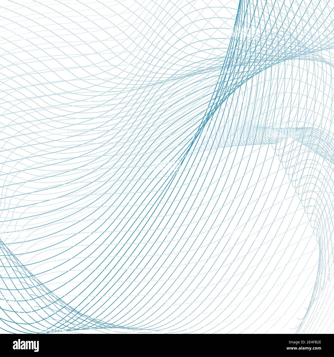Moderno background di rete sci-tech. Curve ondulate astratte. Design line art in blu, grigio, bianco. Modello di griglia della tecnologia. Modello scientifico. Vettore EPS10 Illustrazione Vettoriale