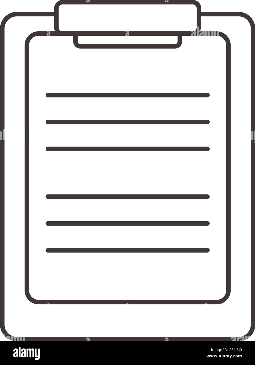 clipboard chimico che controlla l'illustrazione vettoriale dello stile della linea scientifica Illustrazione Vettoriale