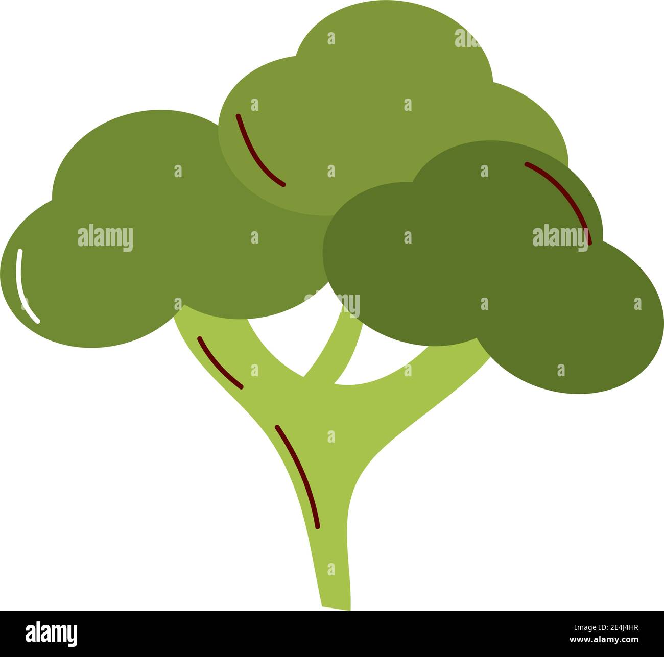 Broccoli disegno di icona vegetale, cibo biologico e sano tema illustrazione vettoriale Illustrazione Vettoriale
