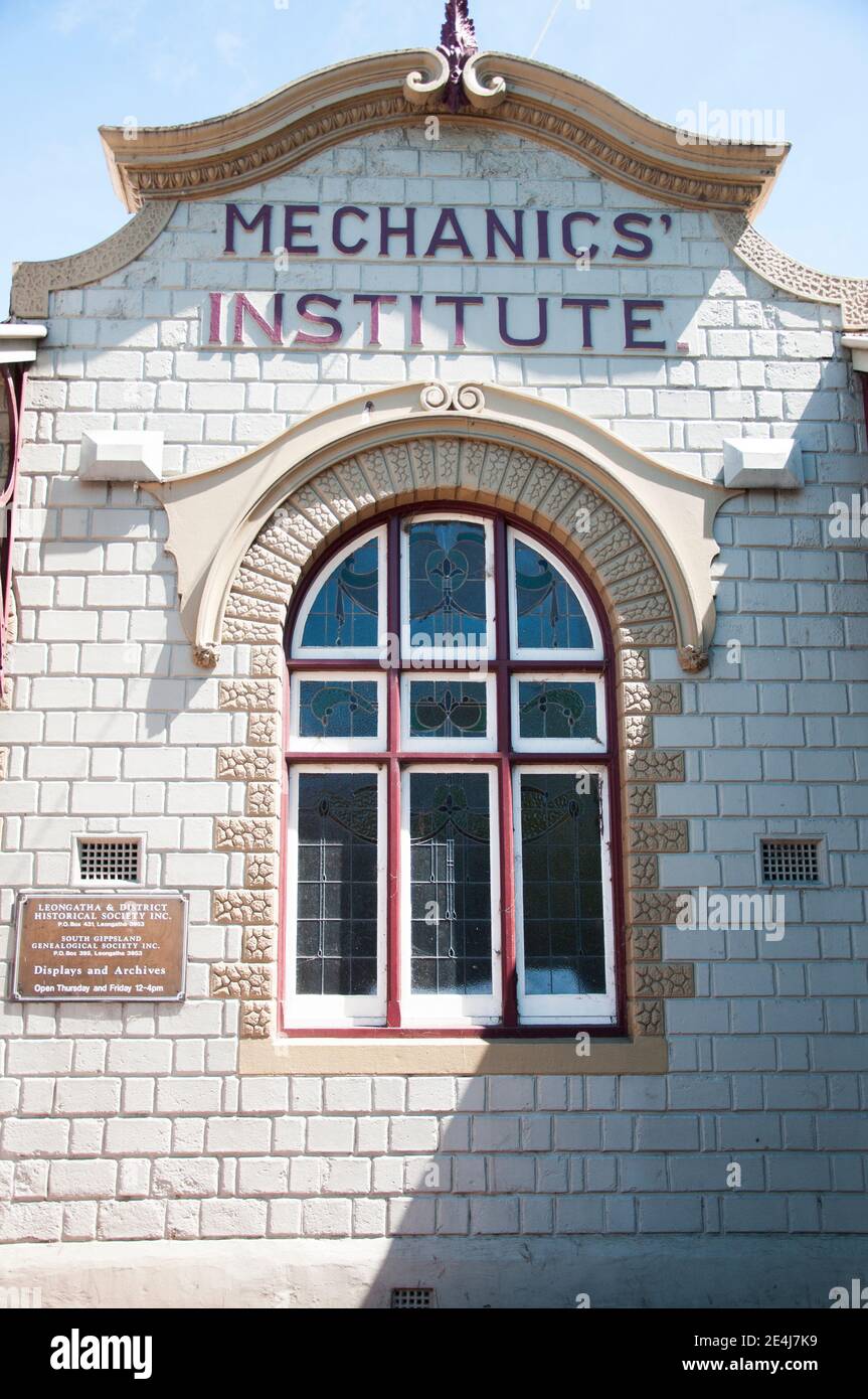 Mechanics' Institute Building, Leongatha, Victoria, Australia (1912) Foto Stock