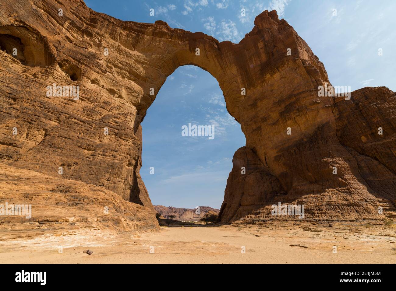 Terzo arco di roccia più grande del mondo, l'altopiano di Ennedi, Ciad Foto Stock
